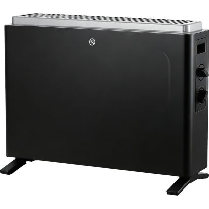 ZEVENTI - Elektrischer Direktheizer/Konvektor 800/1200/2000W/230V schwarz