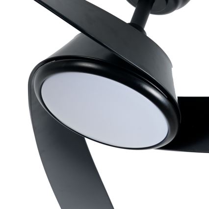 ZEVENTI - Dimmbarer LED-Deckenventilator AERYS LED/24W/230V 3000/4000/6000K Wi‑Fi Tuya schwarz + Fernbedienung