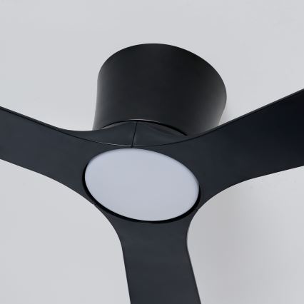 ZEVENTI - LED dimmbarer Deckenventilator AUREX LED/24W/230V 3000/4000/6000K Wi-Fi Tuya schwarz + Fernbedienung