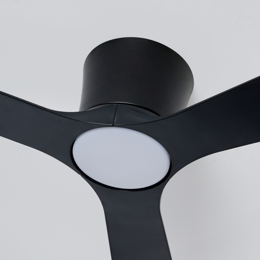 ZEVENTI - LED dimmbarer Deckenventilator AUREX LED/24W/230V 3000/4000/6000K Wi-Fi Tuya schwarz + Fernbedienung