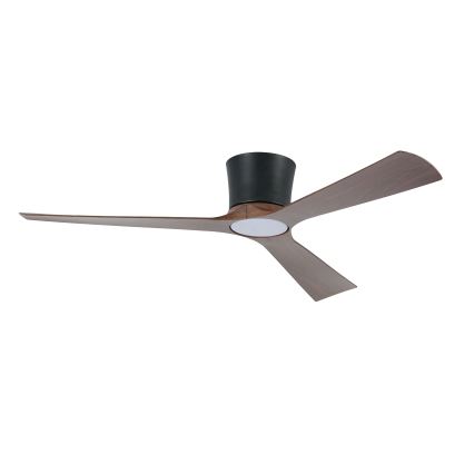 ZEVENTI - dimmbarer LED-Deckenventilator AUREX LED/24W/230V 3000/4000/6000K Wi-Fi Tuya schwarz/nussbaum + Fernbedienung