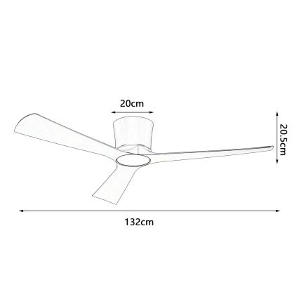 ZEVENTI - LED dimmbarer Deckenventilator AUREX LED/24W/230V 3000/4000/6000K Wi-Fi Tuya weiß + Fernbedienung
