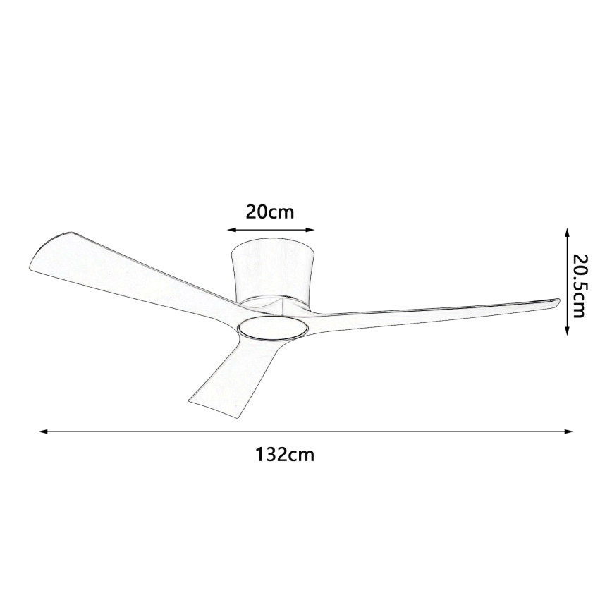 ZEVENTI - LED dimmbarer Deckenventilator AUREX LED/24W/230V 3000/4000/6000K Wi-Fi Tuya weiß + Fernbedienung