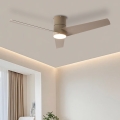 ZEVENTI - LED Deckenventilator BARROSA LED/18W/230V 3000/4000/6000K Wi-Fi Tuya beige + Fernbedienung
