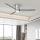 ZEVENTI - LED-Deckenventilator BARROSA LED/18W/230V 3000/4000/6000K Wi-Fi Tuya matt Chrom + Fernbedienung