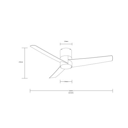 ZEVENTI - LED-Deckenventilator BARROSA LED/18W/230V 3000/4000/6000K Wi-Fi Tuya matt Chrom + Fernbedienung