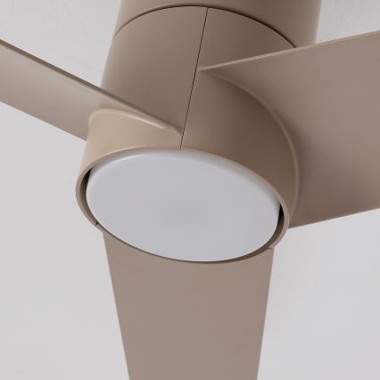 ZEVENTI - LED Deckenventilator BARROSA LED/18W/230V 3000/4000/6000K Wi-Fi Tuya beige + Fernbedienung