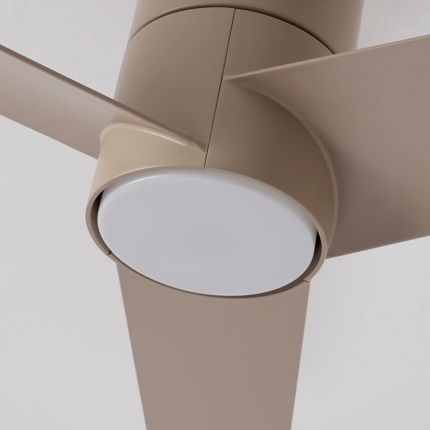 ZEVENTI - LED Deckenventilator BARROSA LED/18W/230V 3000/4000/6000K Wi-Fi Tuya beige + Fernbedienung