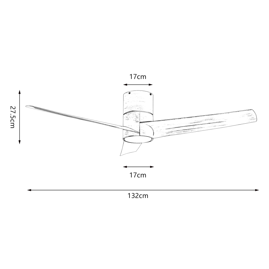ZEVENTI - LED-Deckenventilator BARROSA LED/18W/230V 3000/4000/6000K Wi‑Fi (Tuya) braun + Fernbedienung