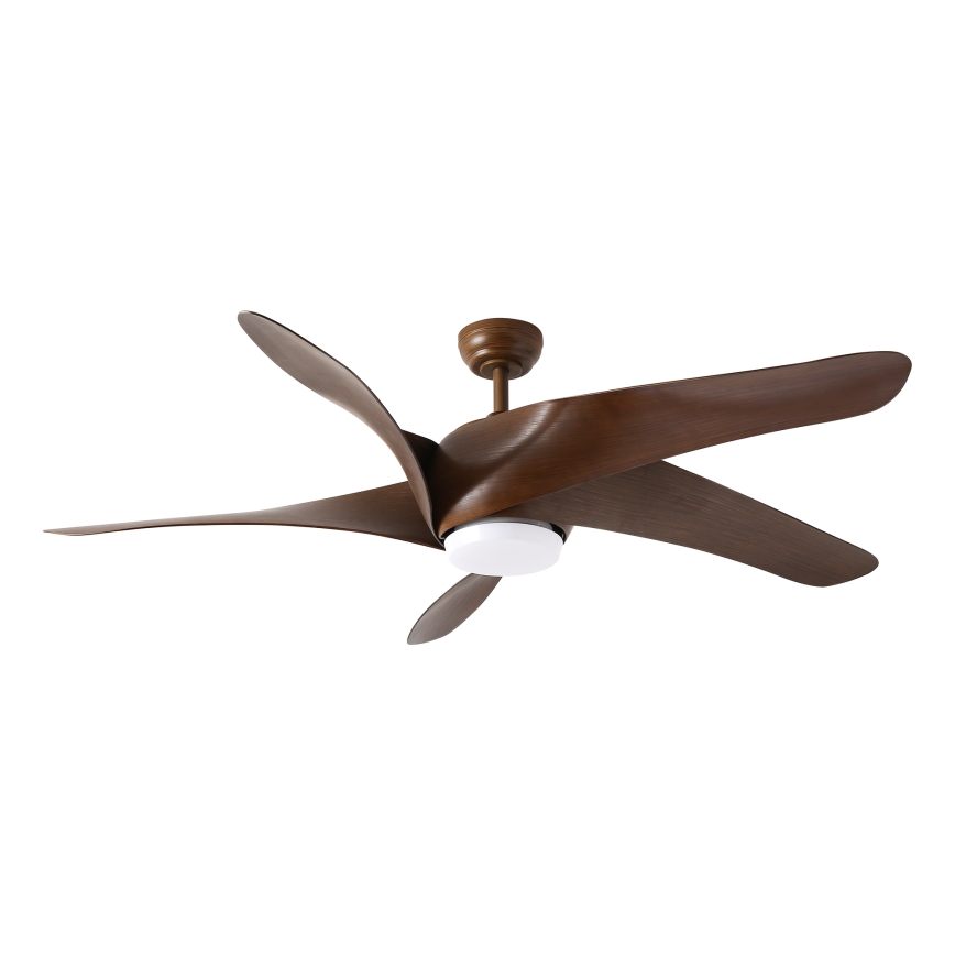 ZEVENTI - Dimmbarer LED-Deckenventilator LUCCA LED/18W/230V 3000-6000K Wi-Fi Tuya braun + Fernbedienung
