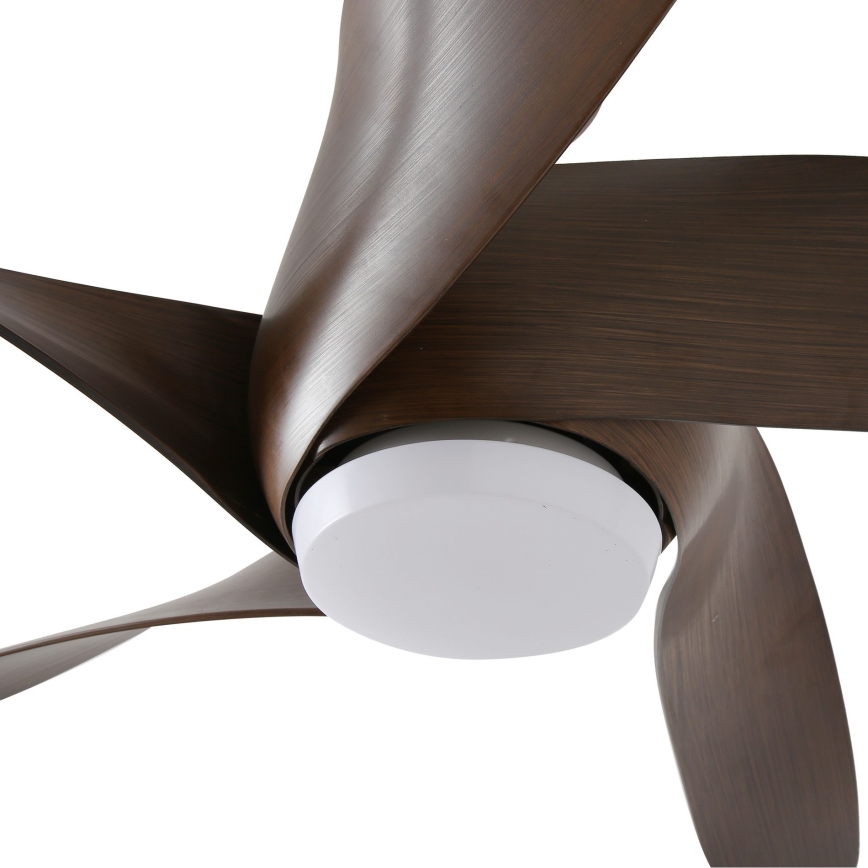 ZEVENTI - Dimmbarer LED-Deckenventilator LUCCA LED/18W/230V 3000-6000K Wi-Fi Tuya braun + Fernbedienung