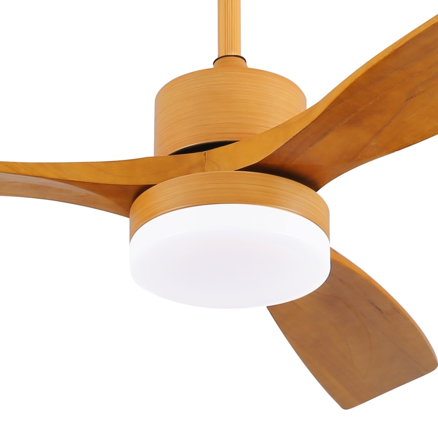 ZEVENTI - Dimmbarer LED-Deckenventilator MARE LED/24W/230V 3000-6000K Wi-Fi Tuya Eiche + Fernbedienung