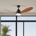 ZEVENTI - LED-Deckenventilator MURO LED/18W/230V 3000/4000/6000K Wi-Fi Tuya schwarz + Fernbedienung