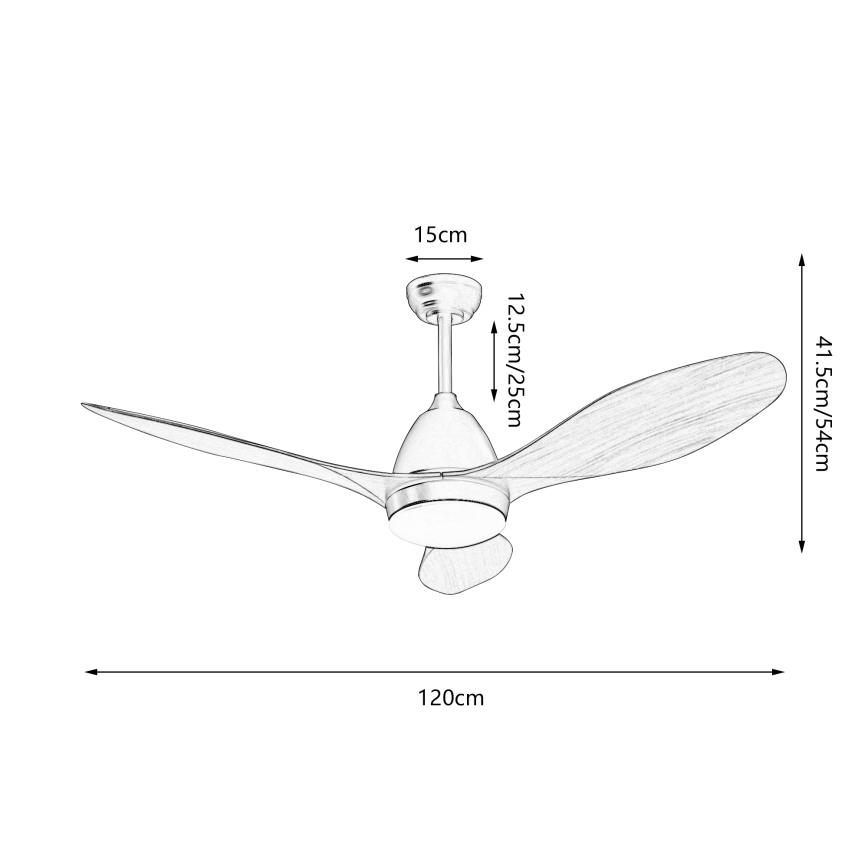 ZEVENTI - LED-Deckenventilator MURO LED/18W/230V 3000/4000/6000K Wi-Fi Tuya schwarz + Fernbedienung