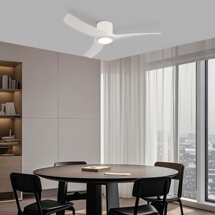 ZEVENTI - LED-dimmbarer Deckenventilator ORBITO LED/24W/230V 3000/4000/6000K Wi-Fi Tuya weiß + Fernbedienung