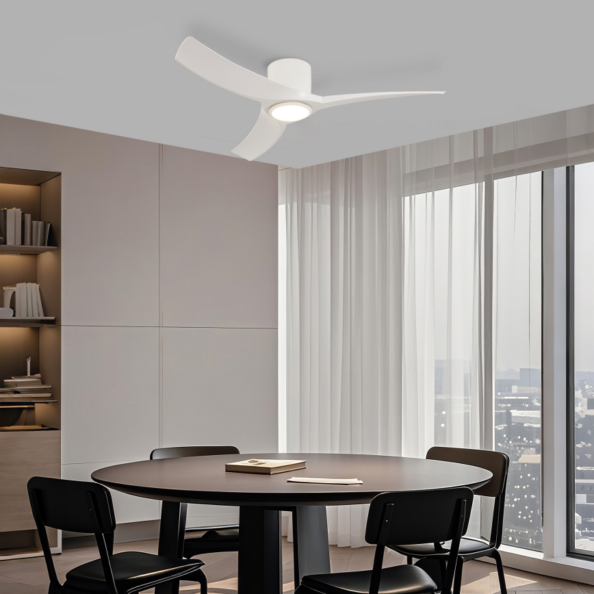 ZEVENTI - LED-dimmbarer Deckenventilator ORBITO LED/24W/230V 3000/4000/6000K Wi-Fi Tuya weiß + Fernbedienung