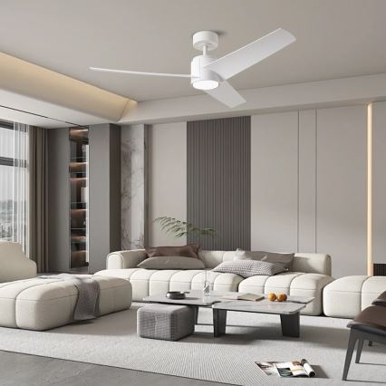 ZEVENTI - Dimmbarer LED-Deckenventilator ORVIETO LED/18W/230V 3000-6000K Wi-Fi Tuya weiß + Fernbedienung