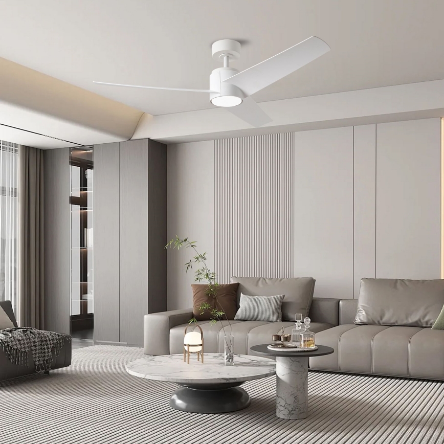 ZEVENTI - Dimmbarer LED-Deckenventilator ORVIETO LED/18W/230V 3000-6000K Wi-Fi Tuya weiß + Fernbedienung