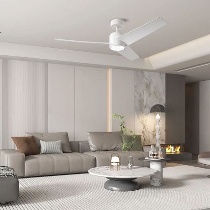 ZEVENTI - Dimmbarer LED-Deckenventilator ORVIETO LED/18W/230V 3000-6000K Wi-Fi Tuya weiß + Fernbedienung