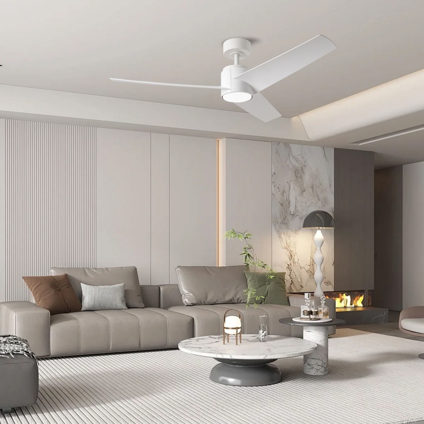 ZEVENTI - Dimmbarer LED-Deckenventilator ORVIETO LED/18W/230V 3000-6000K Wi-Fi Tuya weiß + Fernbedienung