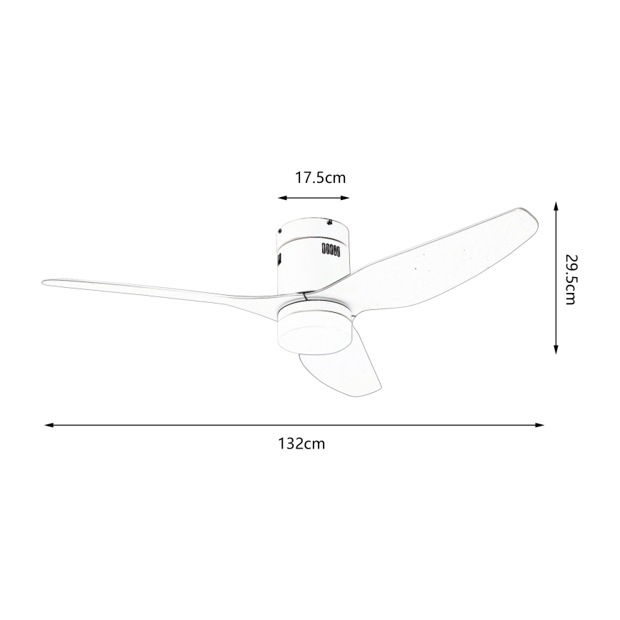 ZEVENTI - Dimmbarer LED-Deckenventilator PADUA LED/18W/230V 3000-6000K Wi-Fi Tuya schwarz + Fernbedienung