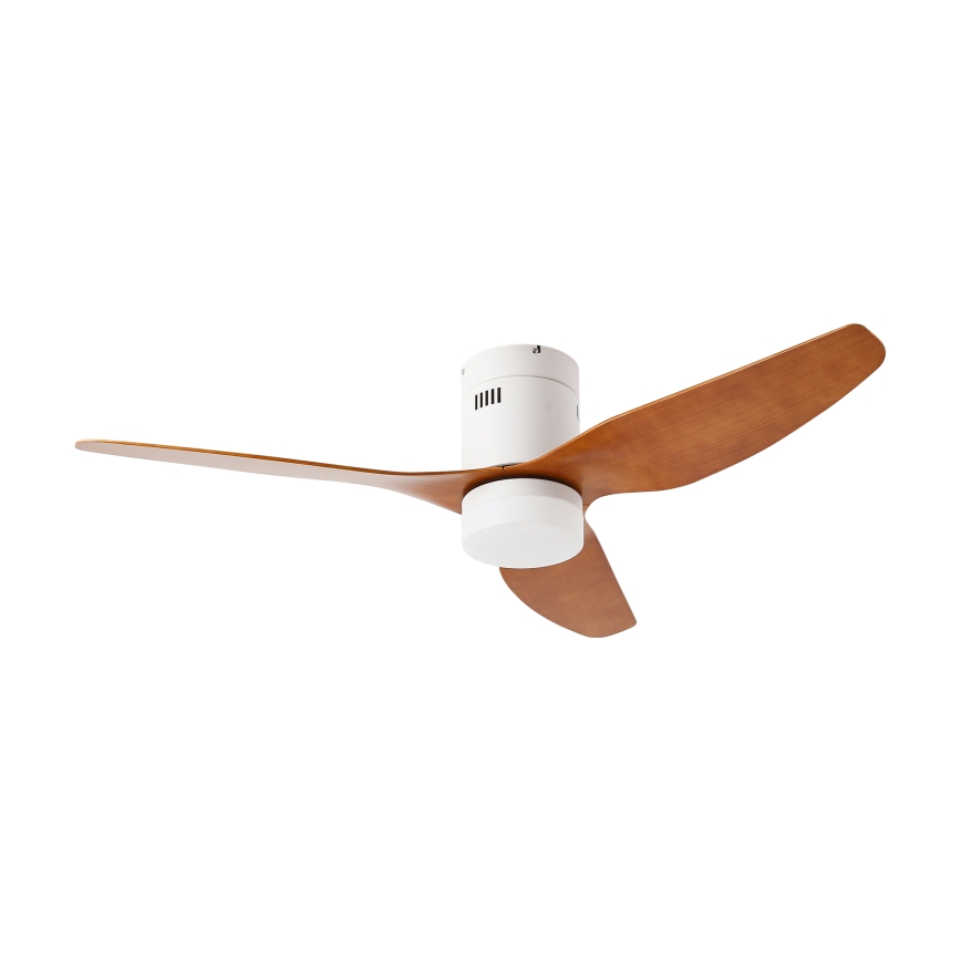 ZEVENTI - Dimmbarer LED-Deckenventilator PADUA LED/18W/230V 3000-6000K Wi-Fi Tuya weiß/braun + Fernbedienung