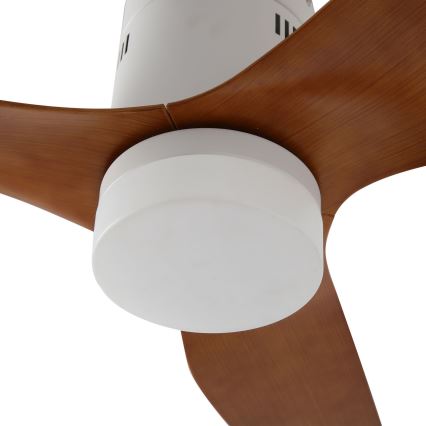 ZEVENTI - LED-Deckenventilator PADUA LED/18W/230V 3000/4000/6000K Wi-Fi Tuya weiß/braun + Fernbedienung