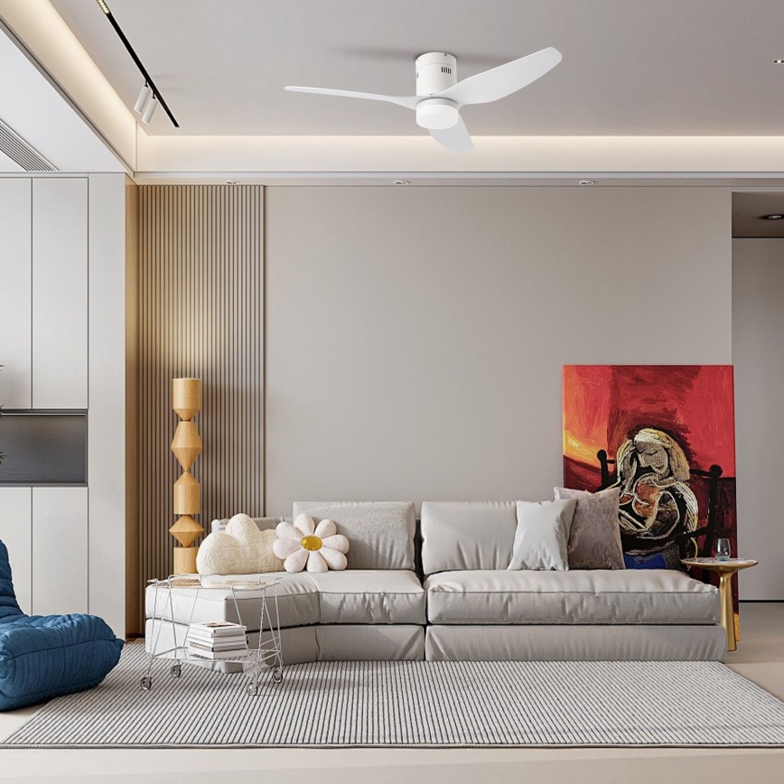 ZEVENTI - Dimmbarer LED-Deckenventilator PADUA LED/18W/230V 3000-6000K Wi-Fi Tuya weiß + Fernbedienung