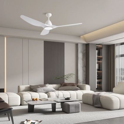 ZEVENTI - Dimmbarer LED-Deckenventilator URBINO LED/20W/230V 3000-6000K Wi-Fi Tuya weiß + Fernbedienung
