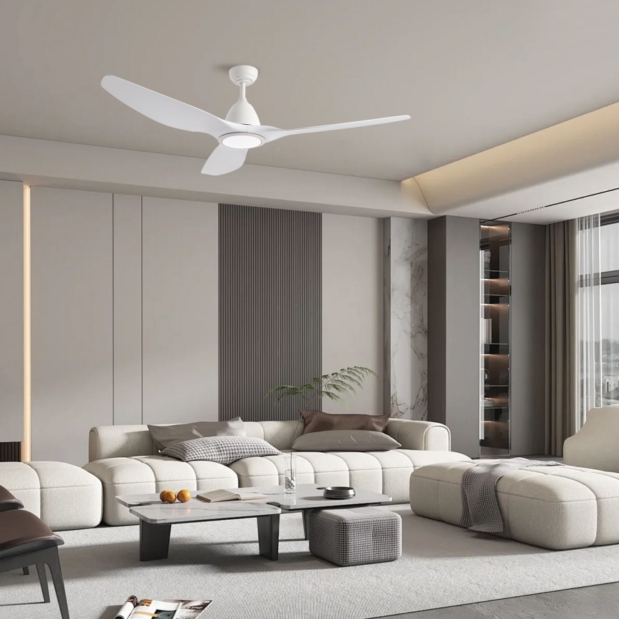 ZEVENTI - Dimmbarer LED-Deckenventilator URBINO LED/20W/230V 3000-6000K Wi-Fi Tuya weiß + Fernbedienung