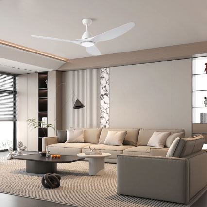 ZEVENTI - Dimmbarer LED-Deckenventilator URBINO LED/20W/230V 3000-6000K Wi-Fi Tuya weiß + Fernbedienung