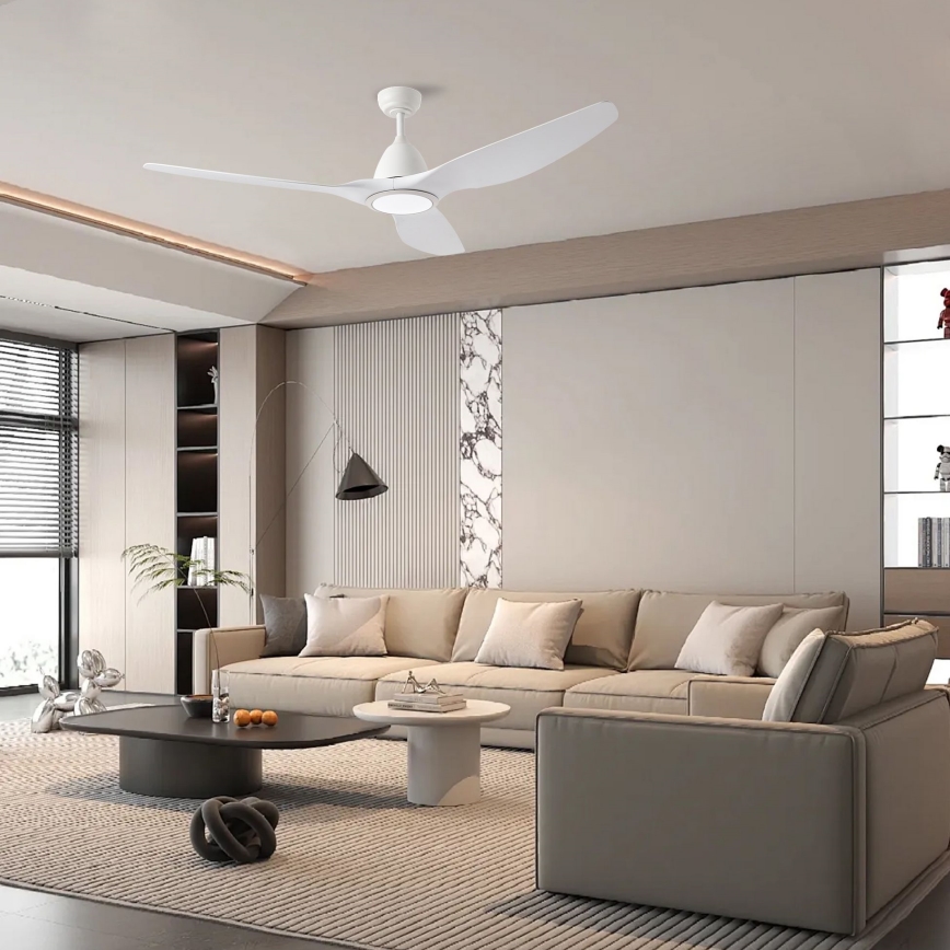 ZEVENTI - Dimmbarer LED-Deckenventilator URBINO LED/20W/230V 3000-6000K Wi-Fi Tuya weiß + Fernbedienung