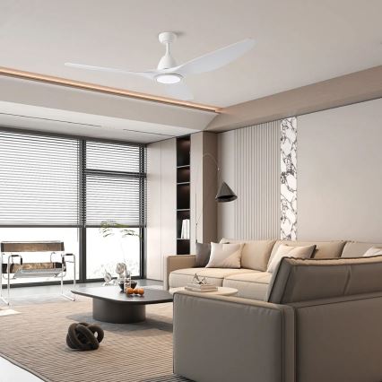 ZEVENTI - Dimmbarer LED-Deckenventilator URBINO LED/20W/230V 3000-6000K Wi-Fi Tuya weiß + Fernbedienung