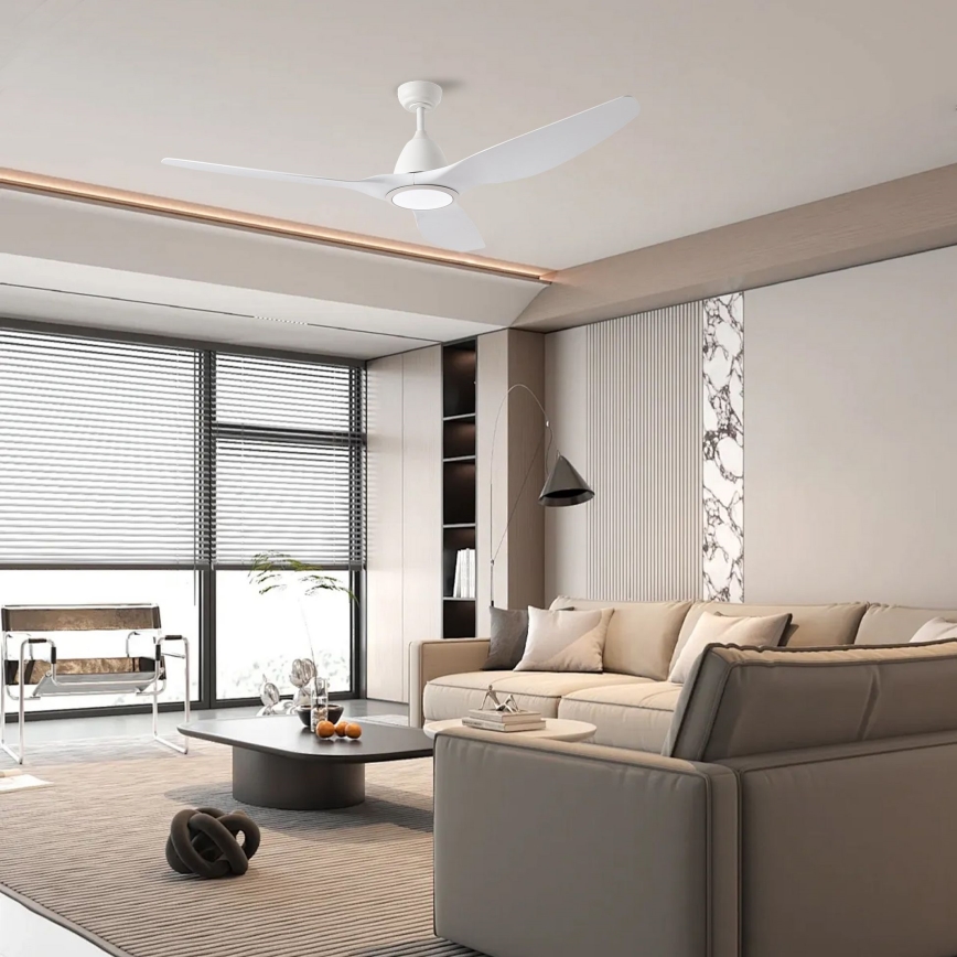 ZEVENTI - Dimmbarer LED-Deckenventilator URBINO LED/20W/230V 3000-6000K Wi-Fi Tuya weiß + Fernbedienung