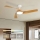 ZEVENTI - LED dimmbarer Deckenventilator AERYS LED/24W/230V 3000/4000/6000K Wi-Fi Tuya weiß/Eiche + Fernbedienung