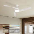 ZEVENTI - LED dimmbarer Deckenventilator AERYS LED/24W/230V 3000/4000/6000K Wi-Fi Tuya weiß + Fernbedienung