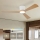 ZEVENTI - LED-dimmbarer Deckenventilator AUREX LED/24W/230V 3000/4000/6000K Wi-Fi Tuya Weiß/Eiche + Fernbedienung
