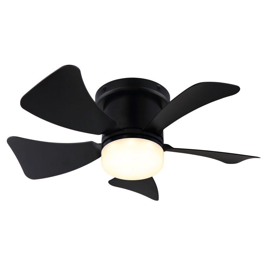 ZEVENTI - LED dimmbarer Deckenventilator MUNDAKA LED/10W/230V 3000-6500K Schwarz + Fernbedienung