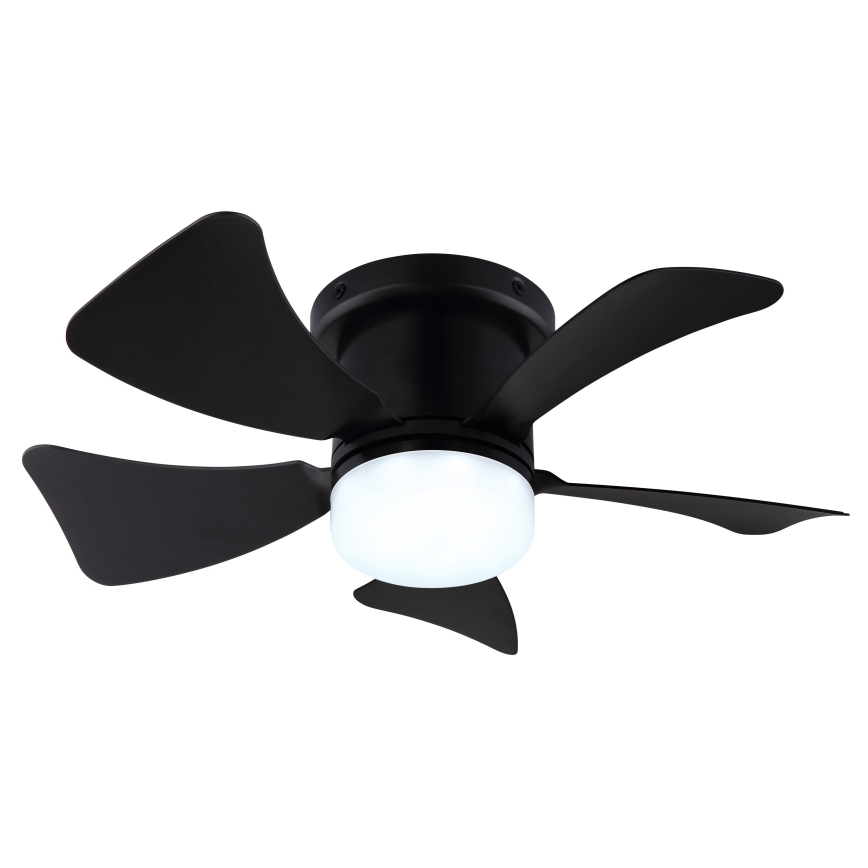 ZEVENTI - LED dimmbarer Deckenventilator MUNDAKA LED/10W/230V 3000-6500K Schwarz + Fernbedienung