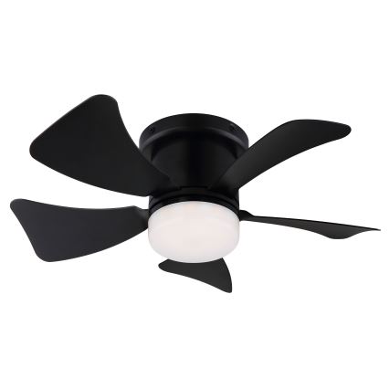 ZEVENTI - LED dimmbarer Deckenventilator MUNDAKA LED/10W/230V 3000-6500K Schwarz + Fernbedienung