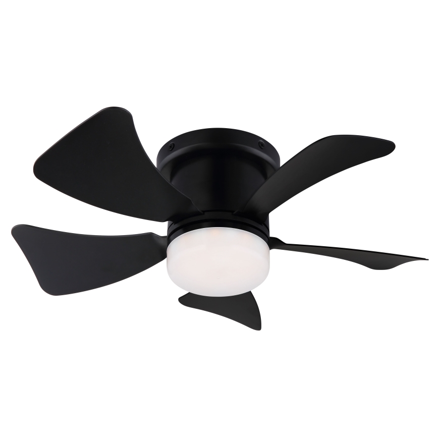 ZEVENTI - LED dimmbarer Deckenventilator MUNDAKA LED/10W/230V 3000-6500K Schwarz + Fernbedienung