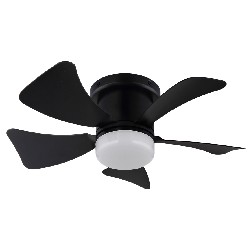 ZEVENTI - LED dimmbarer Deckenventilator MUNDAKA LED/10W/230V 3000-6500K Schwarz + Fernbedienung