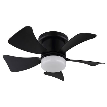 ZEVENTI - LED dimmbarer Deckenventilator MUNDAKA LED/10W/230V 3000-6500K Schwarz + Fernbedienung