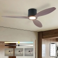 ZEVENTI - LED dimmbarer Deckenventilator VENTORA LED/24W/230V 3000/4000/6000K Wi-Fi Tuya schwarz/walnuss + Fernbedienung