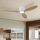 ZEVENTI - LED dimmbarer Deckenventilator VENTORA LED/24W/230V 3000/4000/6000K Wi-Fi Tuya weiß/Eiche + Fernbedienung