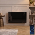 ZEVENTI - Smart wandmontierter elektrischer Direktheizer/Konvektor mit LCD-Display 1000/2000W/230V Wi-Fi schwarz
