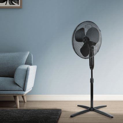 ZEVENTI - Standventilator FLOW 40W/230V 120 cm schwarz