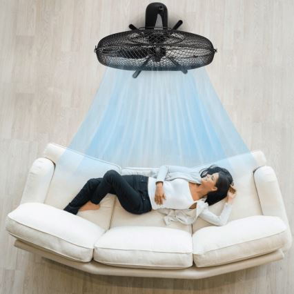 ZEVENTI - Standventilator FLOW 40W/230V 120 cm schwarz