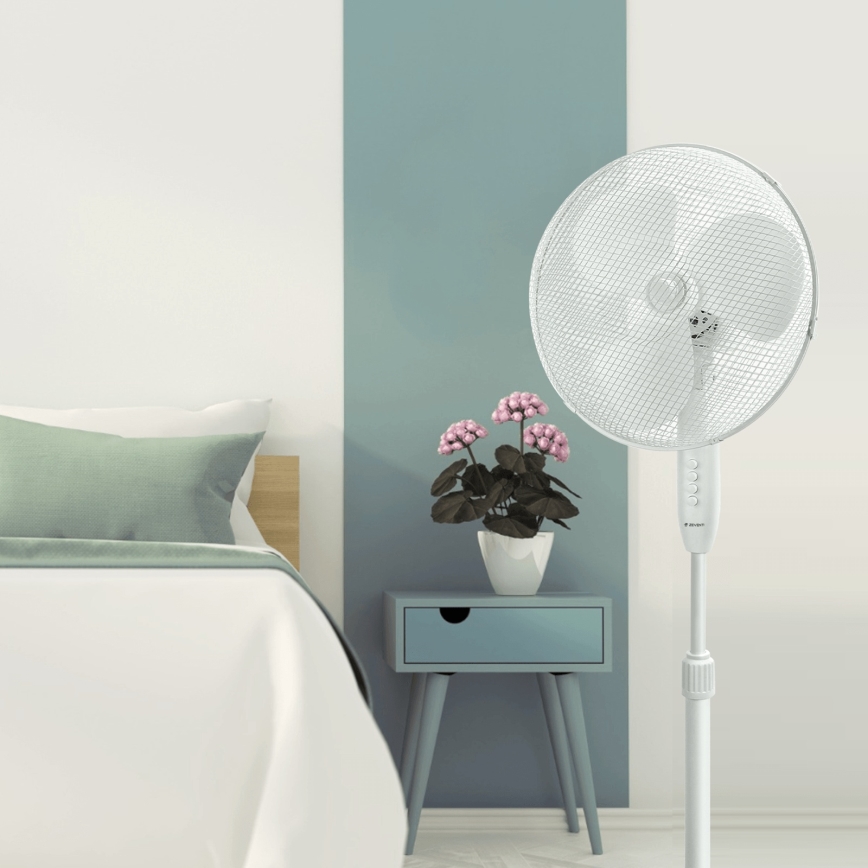 ZEVENTI - Standventilator FLOW 40W/230V weiß