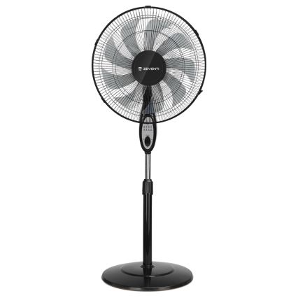 ZEVENTI - Standventilator FLOW 55W/230V 130 cm schwarz + Fernbedienung